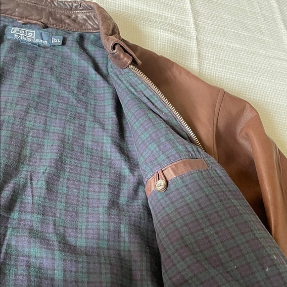 Polo by Ralph Lauren Dark Brown Leather Jacket - Picture 11 of 16